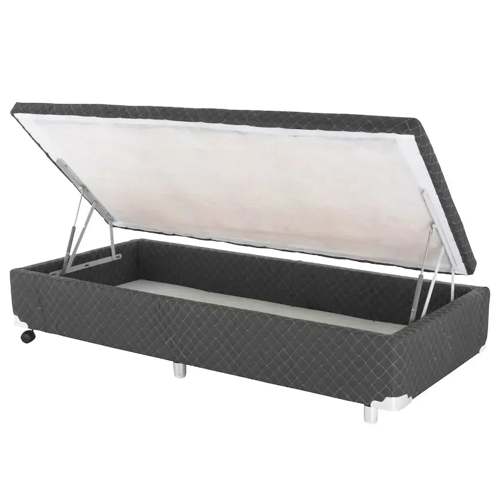 Ver imagem 6 de Cama Box Baú Solteiro Poliéster 78x188cm - Genki Kenko Colchões:preto