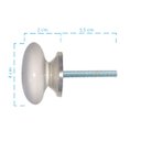 Ver imagem 2 de Puxador Indiano de Cerâmica Branco Detalhe His