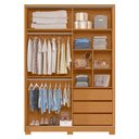 Ver imagem 3 de Guarda Roupa Frizatto 2 Portas Deslizantes Flex Cinamomo com Espelho - Móveis Albatroz Cinamomo