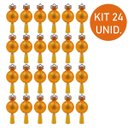 Ver imagem 2 de Sinalizador Solar Viario Led para Cone Kit 24 Unidades Automatico Segurança Rua Estrada Rodovia Obra
