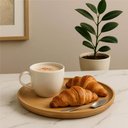 Ver imagem 4 de Kit 2 Pratos de Bambu 27cm Lyor Rasos Bandejas Redondas Buffet Servir Mesa Posta