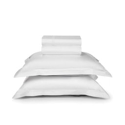 Jogo de Cama King Trussardi 300 Fios Cetim 100% Algodão Egípcio Galieno - Branco - 1