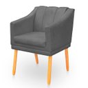 Ver imagem 6 de Kit com 2 Cadeiras Poltrona para Sala Moderna e Confortável Mila Suede Chumbo