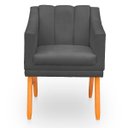 Ver imagem 4 de Kit com 2 Cadeiras Poltrona para Sala Moderna e Confortável Mila Suede Chumbo