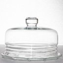 Ver imagem 2 de Queijeira de Vidro Transparente Prato Detalhado 11,5x17cm