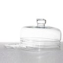 Ver imagem 3 de Queijeira de Vidro Transparente Prato Detalhado 11,5x17cm