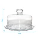 Ver imagem 4 de Queijeira de Vidro Transparente Prato Detalhado 11,5x17cm