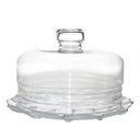 Ver imagem 1 de Queijeira de Vidro Transparente Prato Detalhado 11,5x17cm