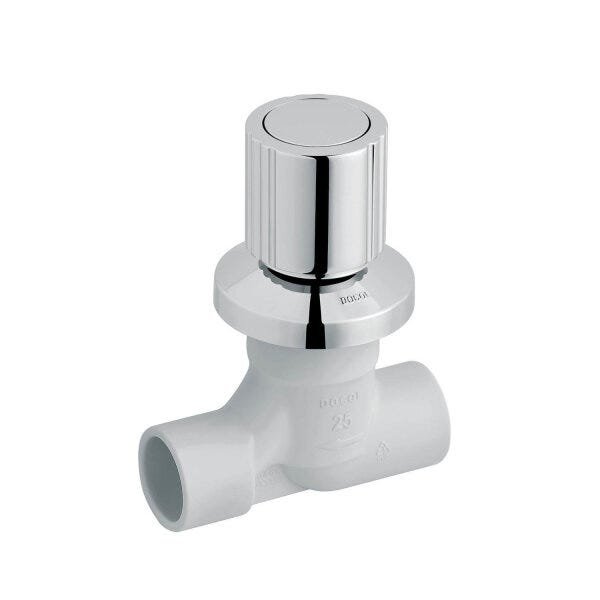 Registro Docol Base Tec PVC com Acabamento 1/2 Volta 25mm Chrome - 1