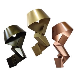 Kit Decoração Esculturas de Parede em Metal Exclusivo no Brasil Home Decor:bronze Escuro, Dourado e