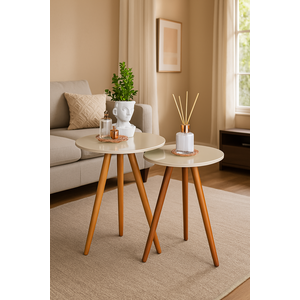 Mesa de Decoração para Salas de Estar Bege