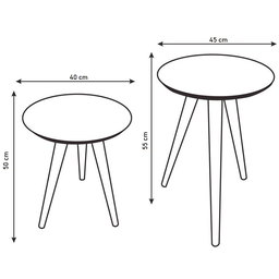 Mesa de Decoração para Salas de Estar Bege - 3