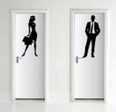 Ver imagem 1 de Adesivo Decorativo Porta de Banheiro Elegantes