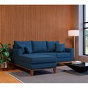 Ver imagem 3 de Sofá 3 Lugares Beny com Chaise Esquerdo Linho Azul