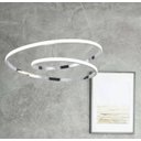 Ver imagem 3 de Lustre Pendente Moderno Led 50w Arco Prata Controle 3 Cores Bivolt At6001