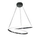 Ver imagem 4 de Lustre Pendente Moderno Led 50w Arco Prata Controle 3 Cores Bivolt At6001