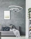 Ver imagem 2 de Lustre Pendente Moderno Led 50w Arco Prata Controle 3 Cores Bivolt At6001