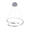 Ver imagem 1 de Lustre Pendente Moderno Led 50w Arco Prata Controle 3 Cores Bivolt At6001