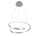 Ver imagem 1 de Lustre Pendente Moderno Led 50w Arco Prata Controle 3 Cores Bivolt At6001