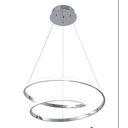 Ver imagem 5 de Lustre Pendente Moderno Led 50w Arco Prata Controle 3 Cores Bivolt At6001
