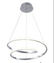 Ver imagem 5 de Lustre Pendente Moderno Led 50w Arco Prata Controle 3 Cores Bivolt At6001