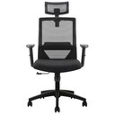 Ver imagem 2 de Cadeira Giratória Nr-17 Presidente C/ Braços Chicago Rivatti Tela Mesh Preta Base Rodizio Nylon