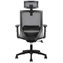 Ver imagem 4 de Cadeira Giratória Nr-17 Presidente C/ Braços Chicago Rivatti Tela Mesh Preta Base Rodizio Nylon