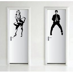 Adesivo Decorativo Porta de Banheiro Rock - 1
