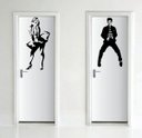 Ver imagem 1 de Adesivo Decorativo Porta de Banheiro Rock
