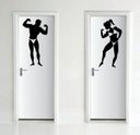 Ver imagem 1 de Adesivo Decorativo Porta de Banheiro Academia