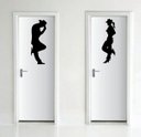 Ver imagem 1 de Adesivo Decorativo Porta de Banheiro Cowboy
