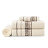 Jogo de Toalhas Banho 4 Peças Karsten Fio Cardado Clarissa - Bege Bone/Marrom - 1