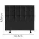 Ver imagem 2 de Cabeceira Estofada Cama Box Casal Queen 160cm Espanha Suede Preto- Mabe Magazine
