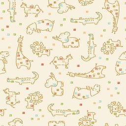 Papel de Parede Adesivo Animais Zoológico Quarto Infantil- SSAN-014 - ROLO - 10M X 50cm ( 5,0M² ) - 1