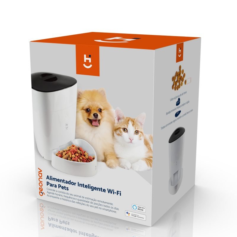 Alimentador automático inteligente Wi-fi para cães e gatos Geonav - 6