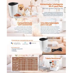 Alimentador automático inteligente Wi-fi para cães e gatos Geonav - 2