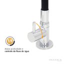 Ver imagem 4 de Torneira Cozinha Mesa Silicone Preto C61 Arejador Fixo Latão