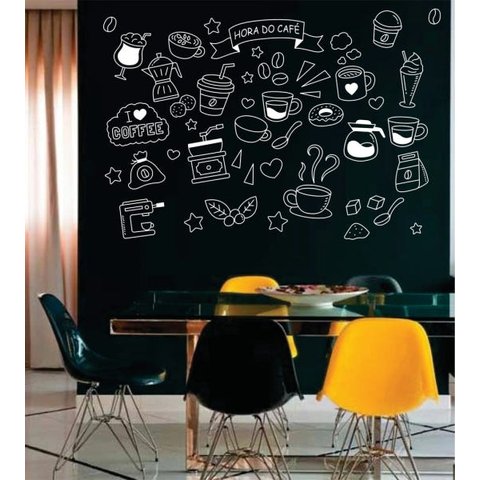 Adesivo de Parede Cantinho do café Doodle - Lousa