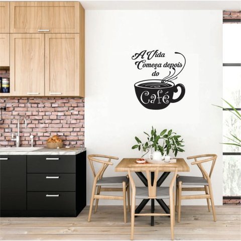 Adesivo de Parede Cantinho do café - O dia começa