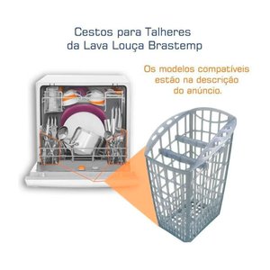 Kit 2 Cestos Porta Talheres Lava Louça Brastemp Ble20 Blf08