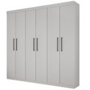 Ver imagem 2 de Guarda Roupa Solteiro 6 Portas 3 Gavetas - Ubatuba-Neve - Star Móveis