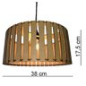 Lustre Luminária Pendente de Madeira MDF Mod. Madri Cru - 4