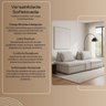 Sofá Ilha Modulado 230cm Divan Boucle Suave Bege Claro com Pés em Madeira Linha Premium - 5