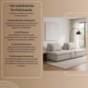 Ver imagem 5 de Sofá Ilha Modulado 230cm Divan Boucle Suave Bege Claro com Pés em Madeira Linha Premium