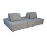 Sofá Ilha Modulado 230cm Divan Boucle Suave Bege Claro com Pés em Madeira Linha Premium - 2