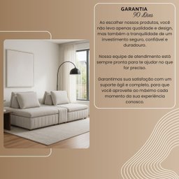 Sofá Ilha Modulado 230cm Divan Boucle Suave Bege Claro com Pés em Madeira Linha Premium - 4