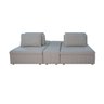 Sofá Ilha Modulado 230cm Divan Boucle Suave Bege Claro com Pés em Madeira Linha Premium - 3
