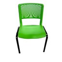 Ver imagem 1 de Cadeira Empilhável Layout Polipropileno Verde Suporta 135kg 81cm