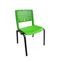 Ver imagem 2 de Cadeira Empilhável Layout Polipropileno Verde Suporta 135kg 81cm