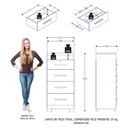Ver imagem 5 de Guarda Roupa Solteiro Primordial Max 4 Portas e Cômoda Primordial Max 4 Gavetas Branco Absoluto